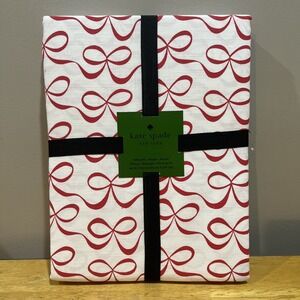 Kate Spade NY‎ Valentine/Christmas Tablecloth Red Bow 60x102" Oblong Fabric